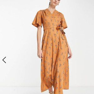 Asos People Tree Midi Wrap Dress